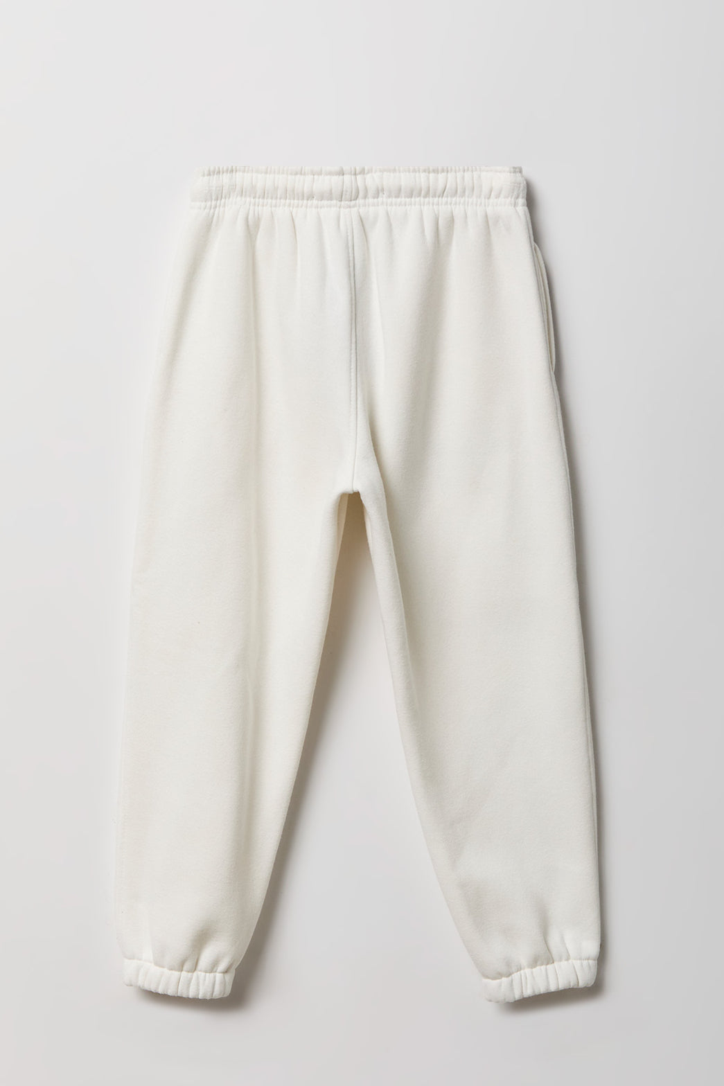 Alt View 2. Kids Embossed Fleece Jogger - White