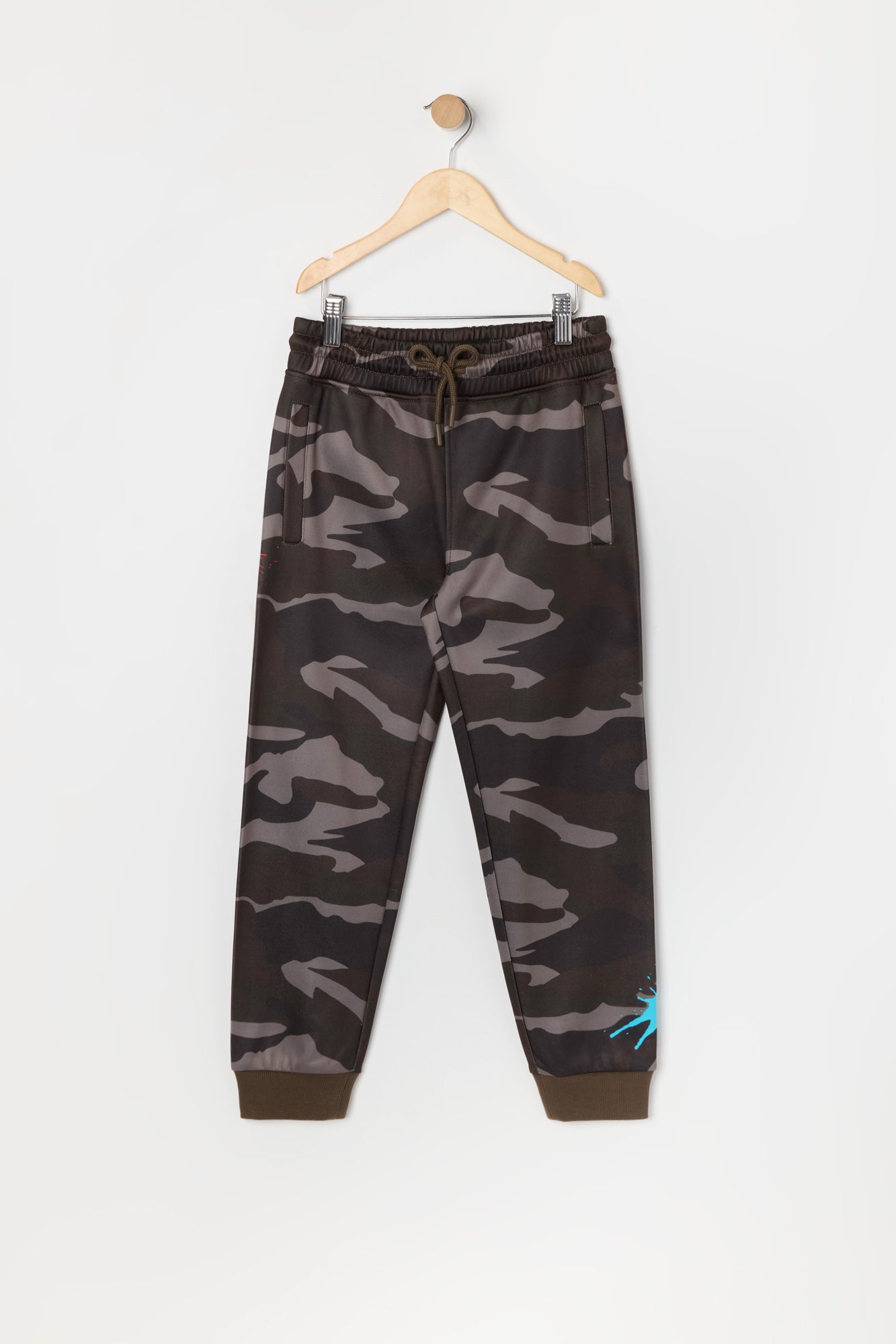 Jogger en molleton avec motif camouflage pour garçon