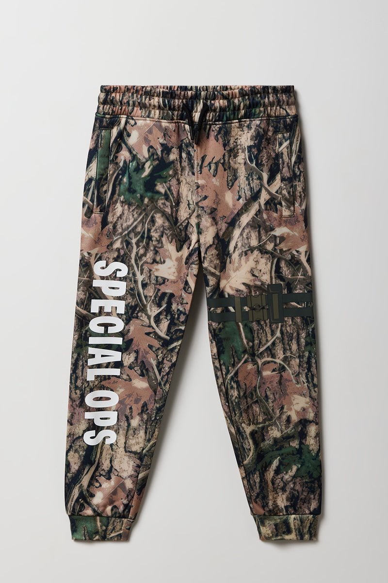 Jogger en molleton à motifs camouflage et Special Ops pour enfants