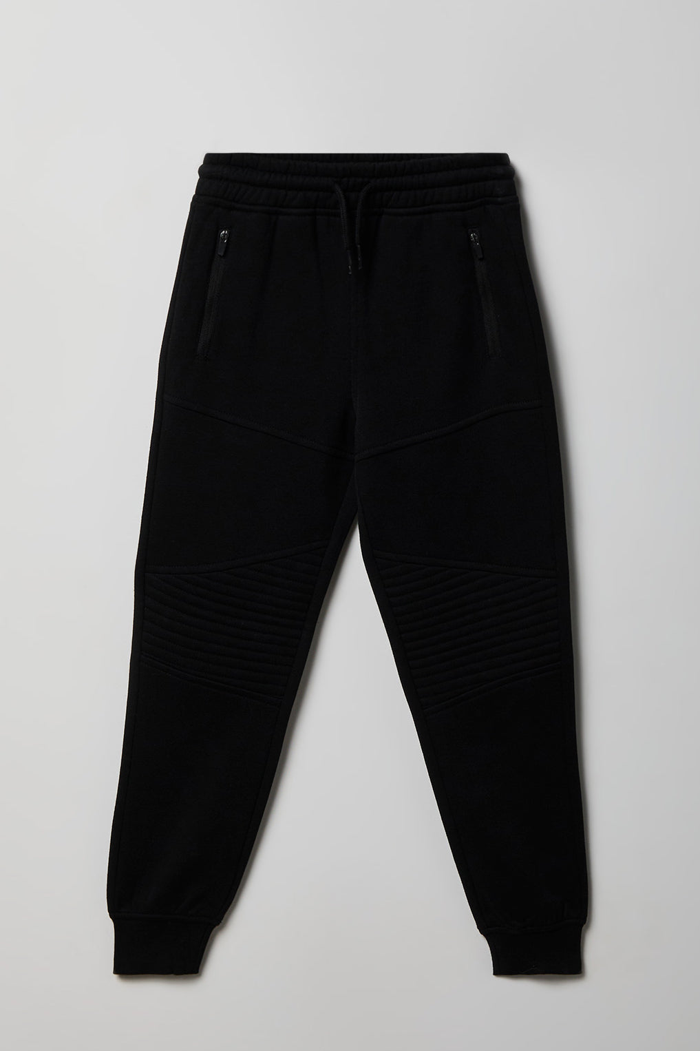 Kids Fleece Moto Jogger - Black