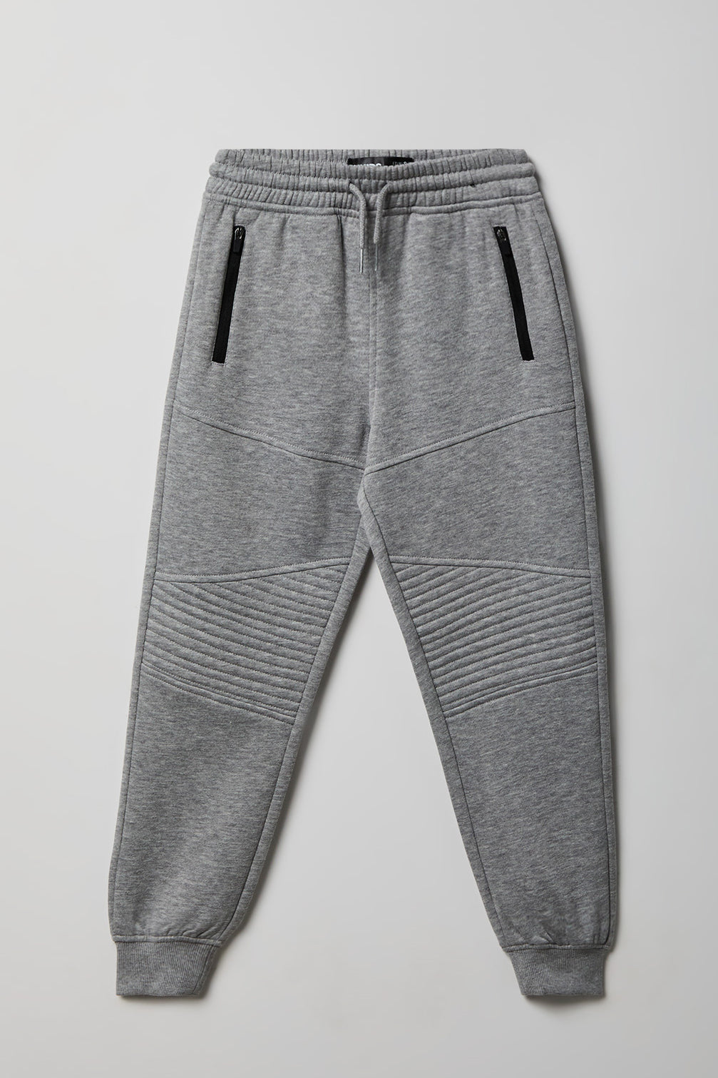 Kids Fleece Moto Jogger - Heather Grey