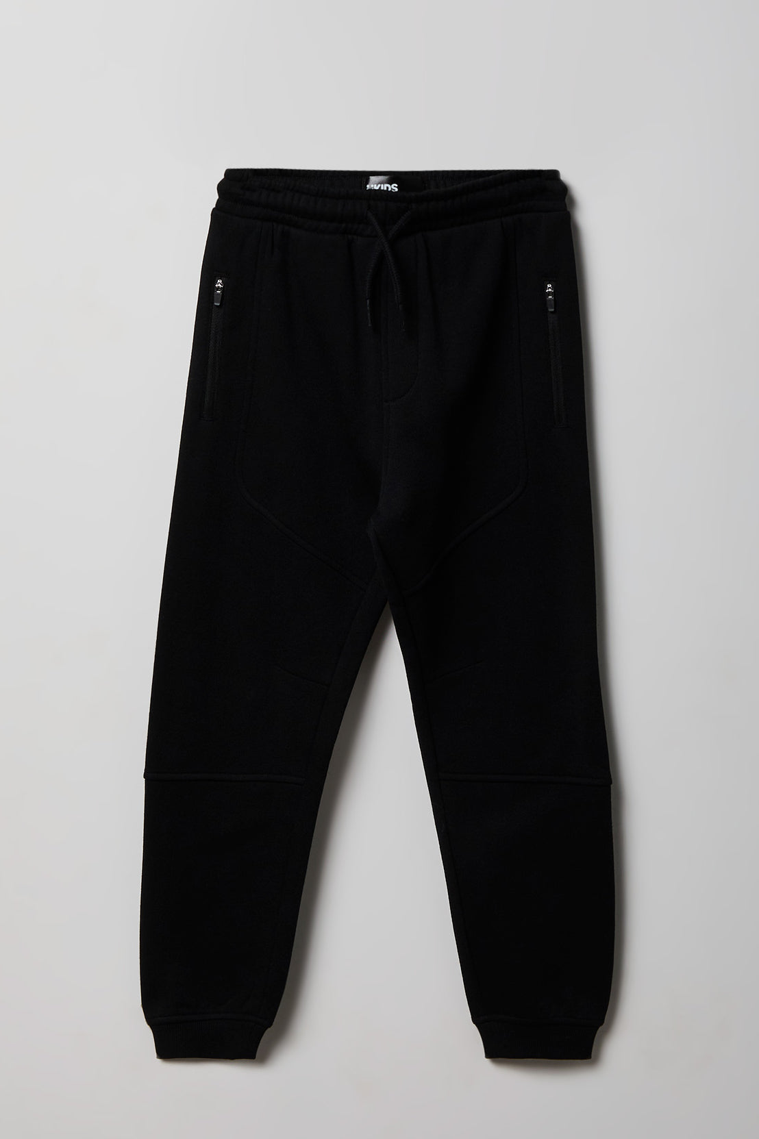 Kids Fleece Zip Pocket Jogger - Black