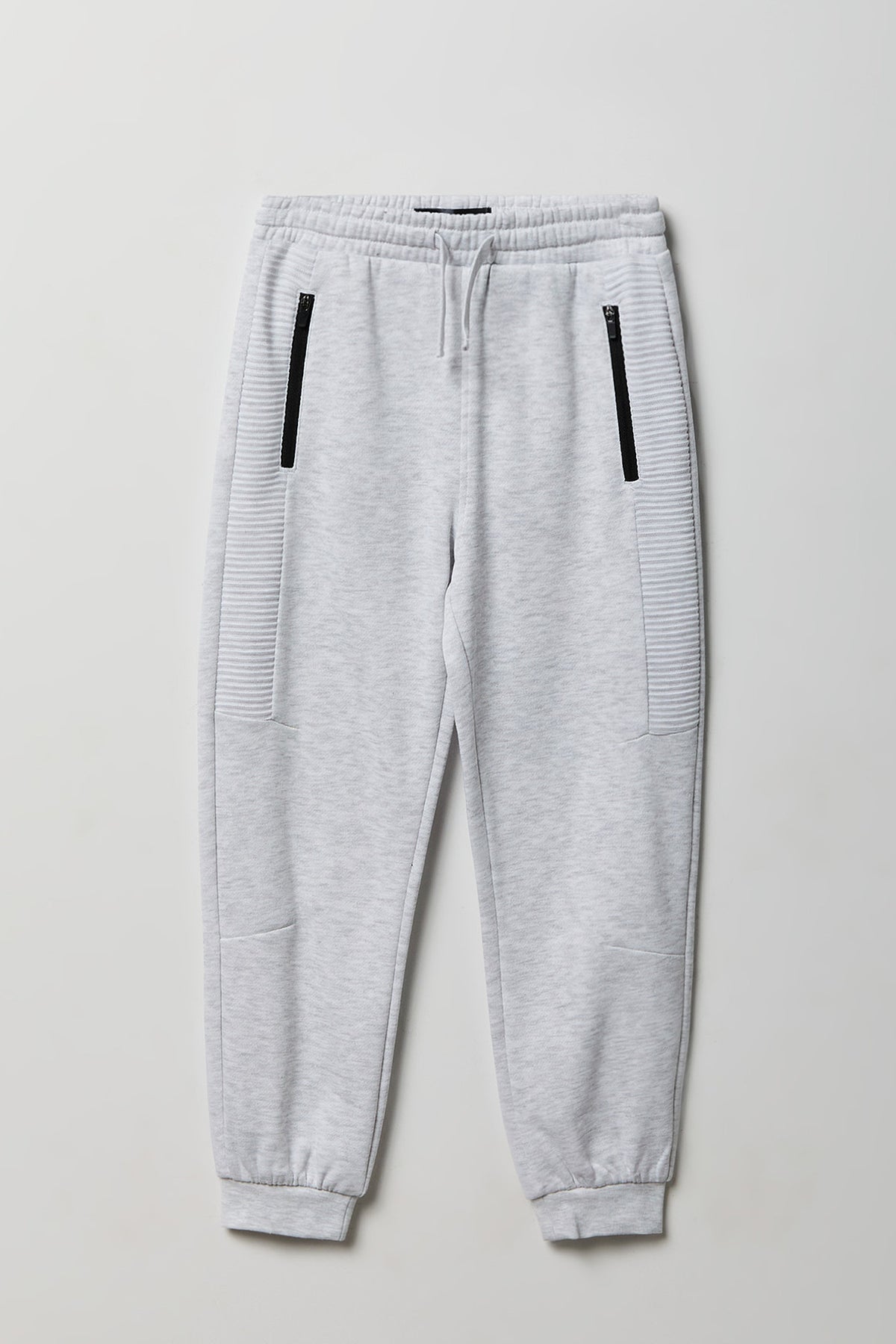 Kids Fleece Moto Jogger - Heather Grey