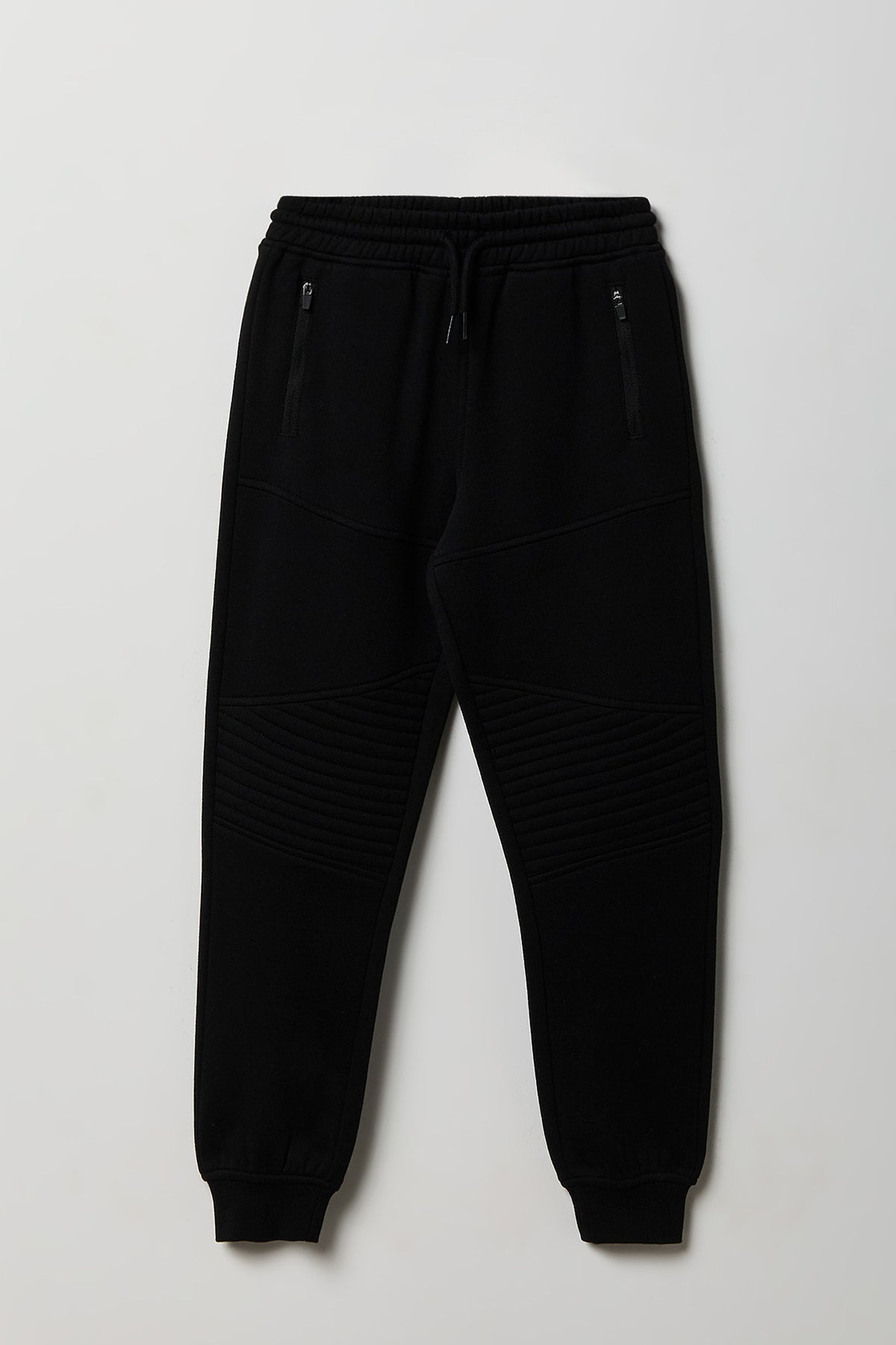 Kids Fleece Moto Jogger - Black