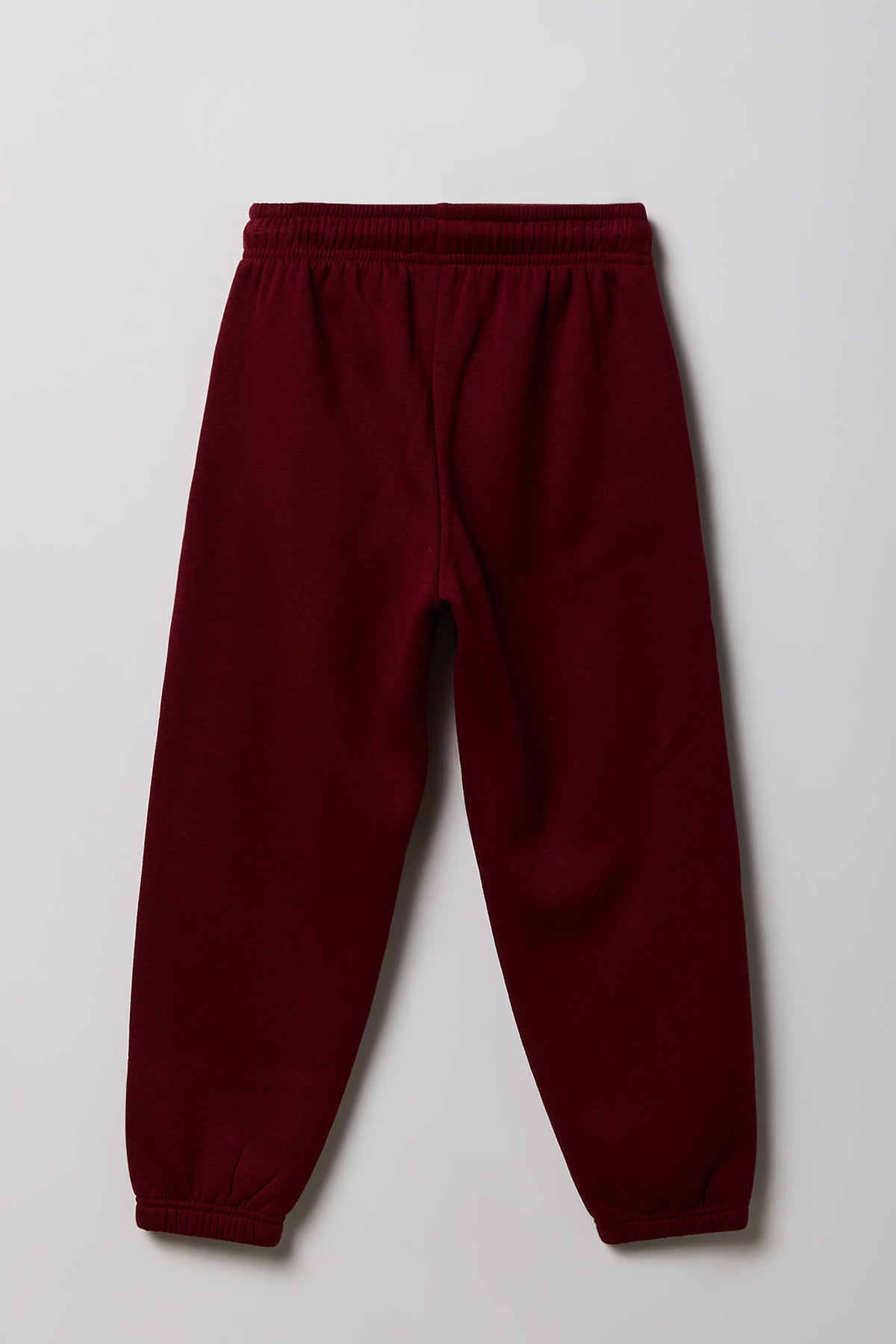 Alt View 2. Kids Embroidered Fleece Jogger - Burgundy