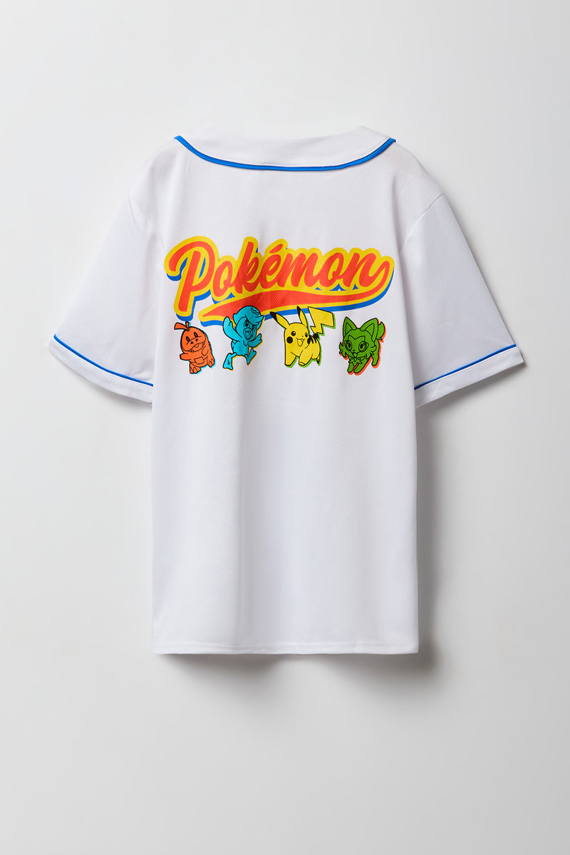 Jersey de baseball à imprimé Pokémon pour garçon