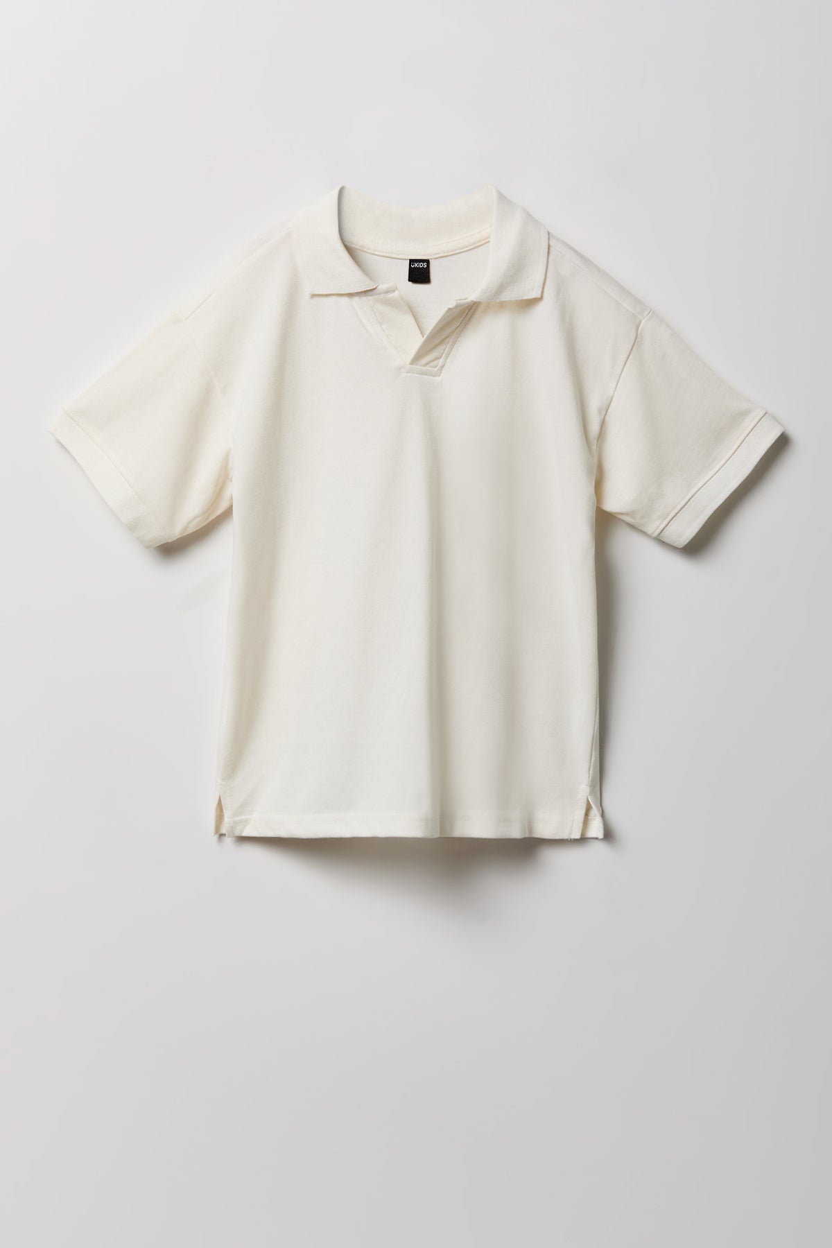 Boys Johnny Collar Polo - Off White