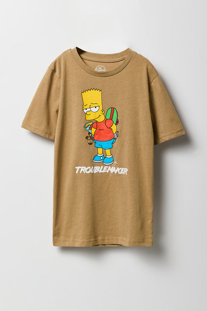 T-shirt à imprimé Bart Simpson pour garçon