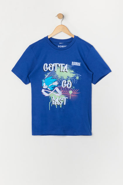 T-shirt à imprimé Sonic Gotta Go Fast pour garçon