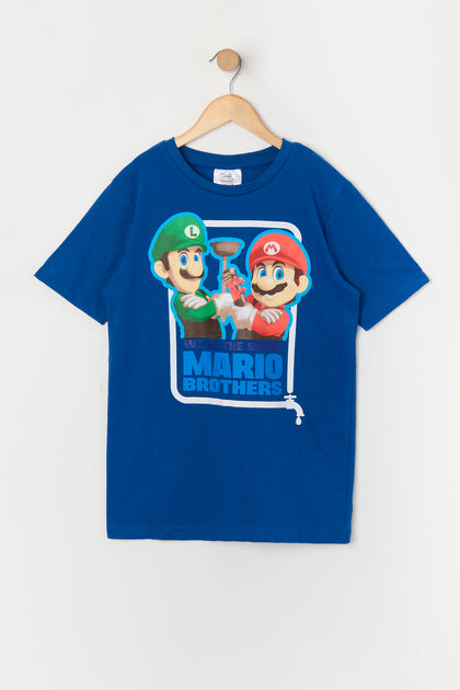 T-shirt à imprimé Mario Brothers pour garçon