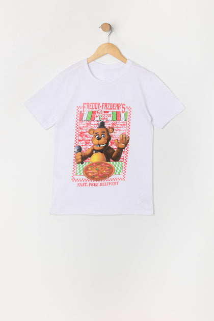 T-shirt à imprimé Five Nights at Freddy's Pizza pour garçon