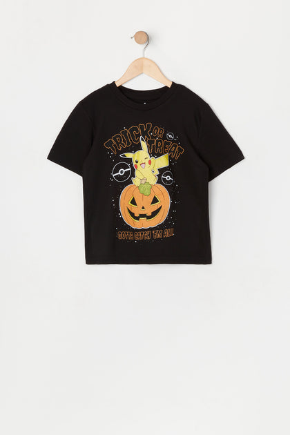 T-shirt à imprimé Pikachu Trick or Treat pour garçon