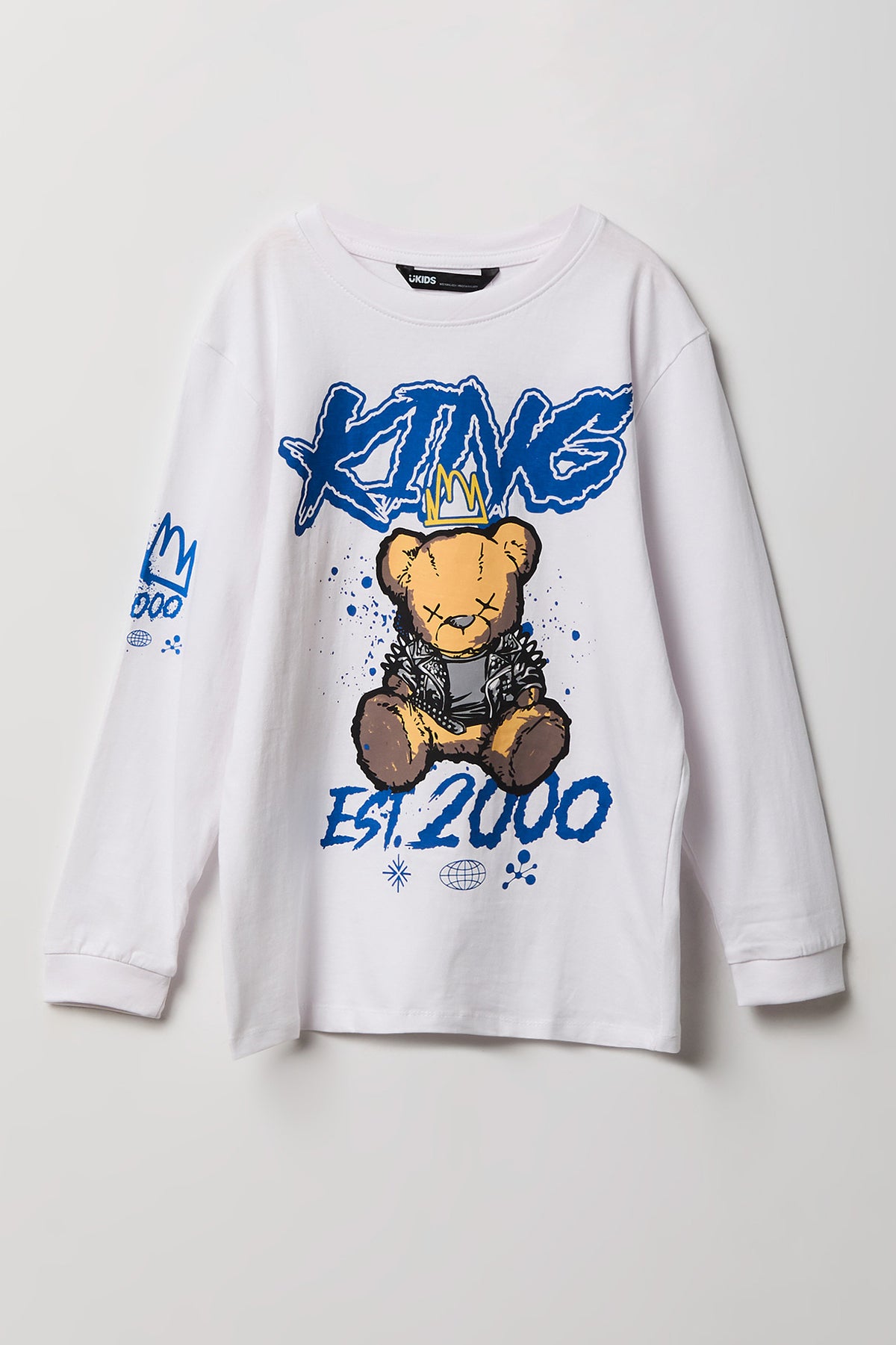 Kids Graphic Long Sleeve Top - White