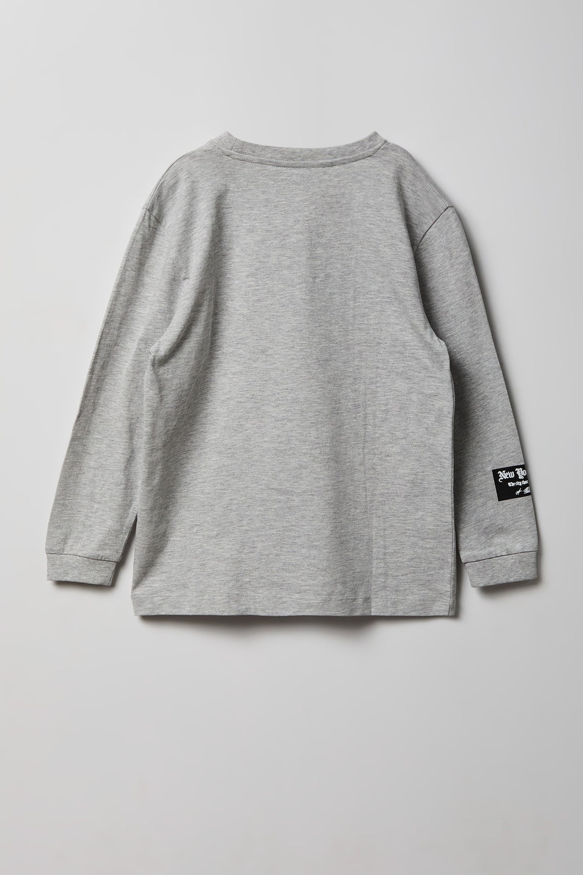 Alt View 2. Kids Graphic Long Sleeve Top - Heather Grey