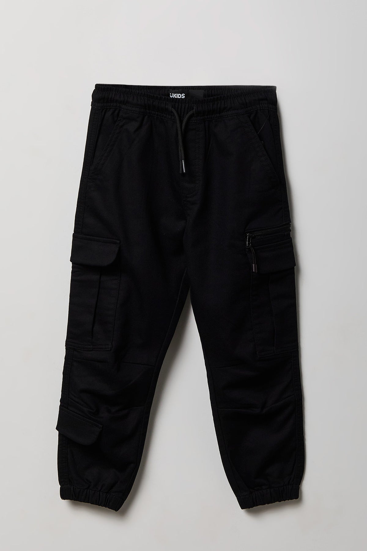 Boys Soft Cargo Jogger - Black
