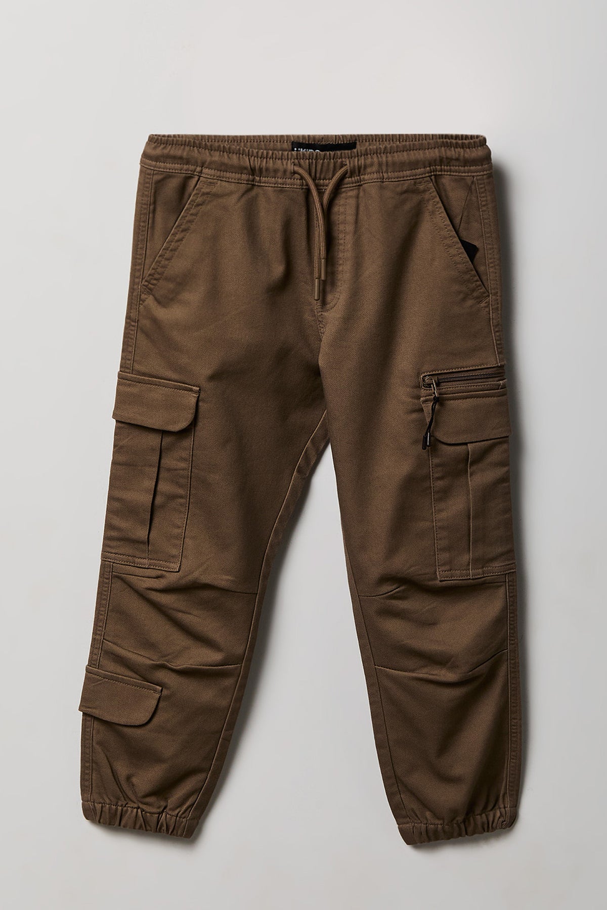 Boys Soft Cargo Jogger - Brown