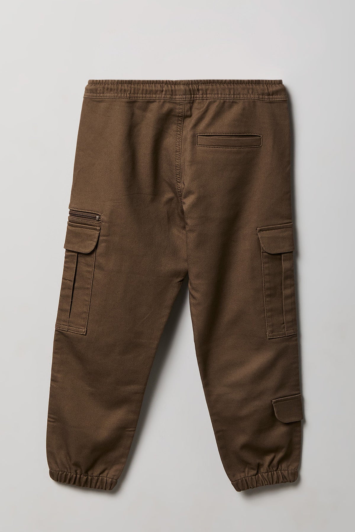 Alt View 2. Boys Soft Cargo Jogger - Brown