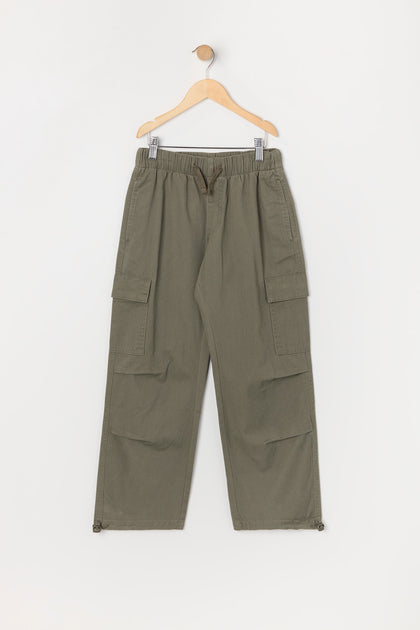 Pantalon cargo parachute avec revers barillets pour garçon