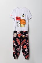 Kids Peanuts Snoopy Halloween T-Shirt & Pant Pajama Set