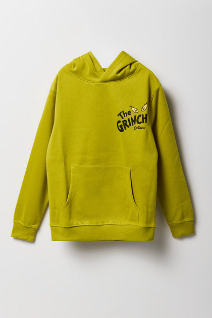 Boys The Grinch Graphic Fleece Christmas Hoodie