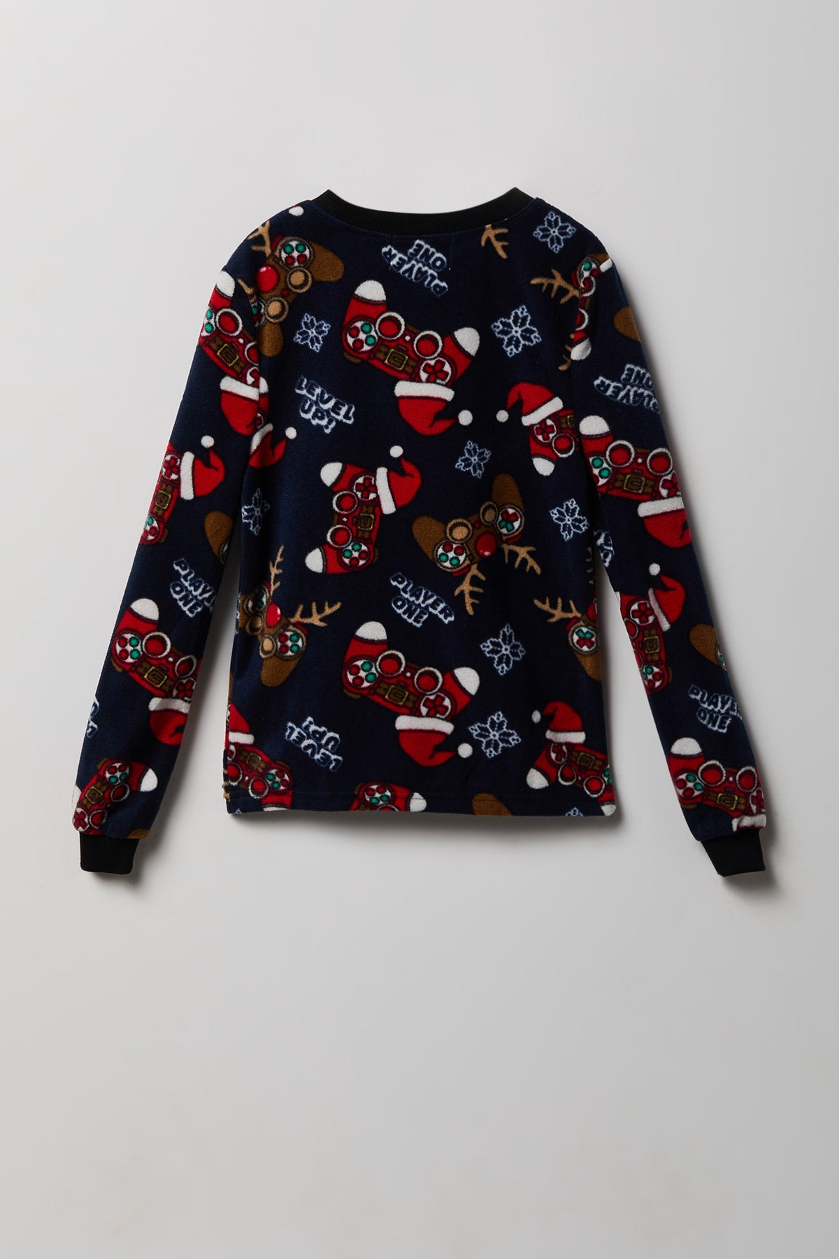 Vue alternative 4. Ensemble pyjama en molleton polaire de Noël pour garçon