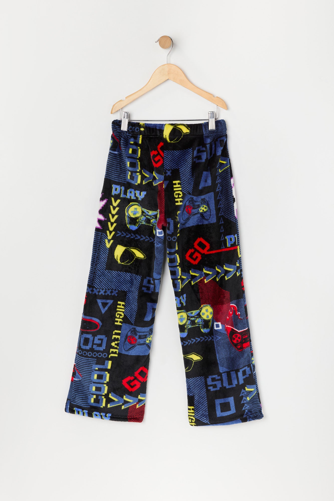 Pantalon de pyjama pelucheux à motif Gamer pour garçons