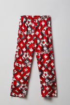 Boys Canada Print Plush Pajama Pant
