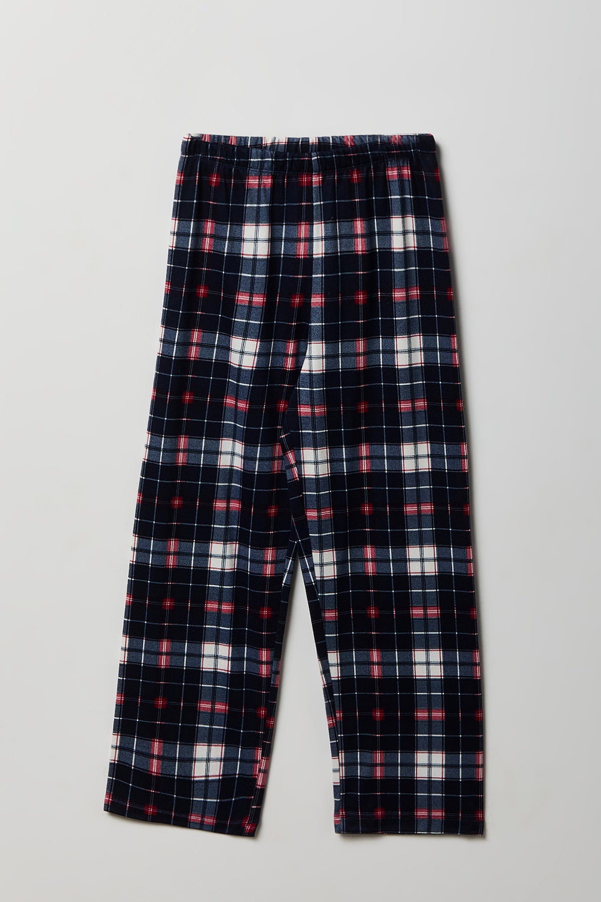 Alt View 4. Kids Graphic Tee & Flannel Pant Pajama Set - Red