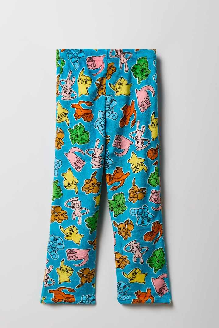 Pantalon de pyjama en peluche à imprimé Pikachu pour enfant