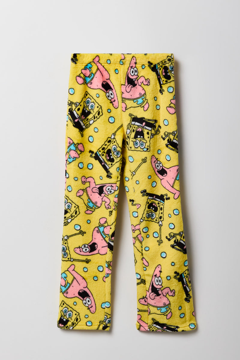 Kids SpongeBob Print Plush Pajama Pant