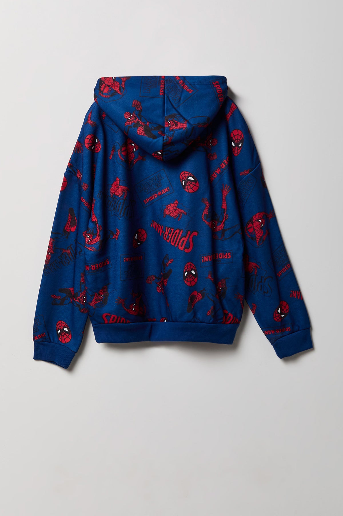 Alt View 2. Kids Spider-Man Print Fleece Hoodie - Blue