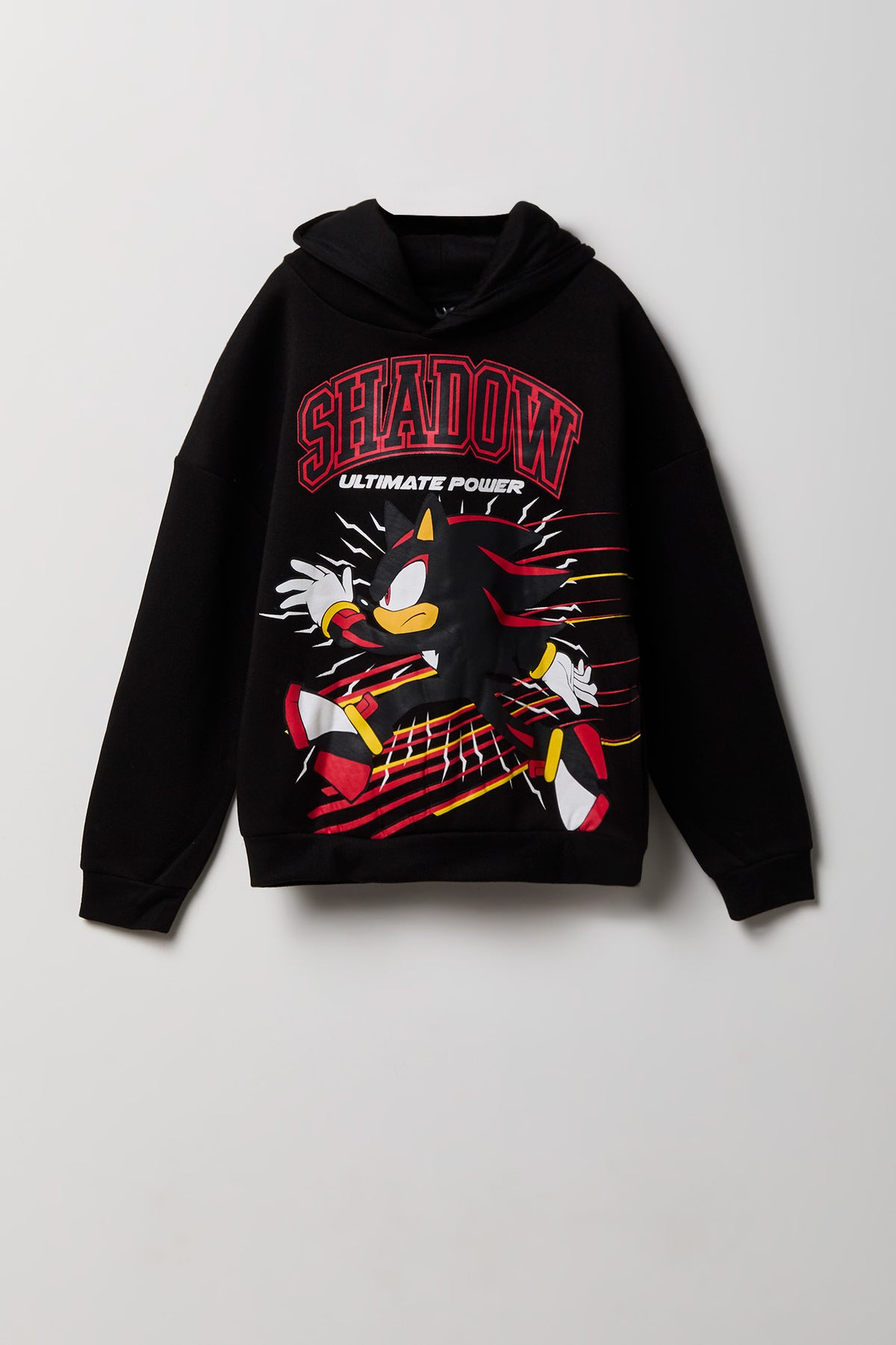 Kids Shadow Graphic Fleece Hoodie - Black