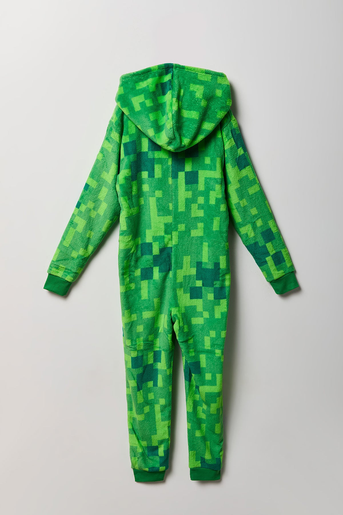 Alt View 2. Kids Minecraft Plush Onesie - Green
