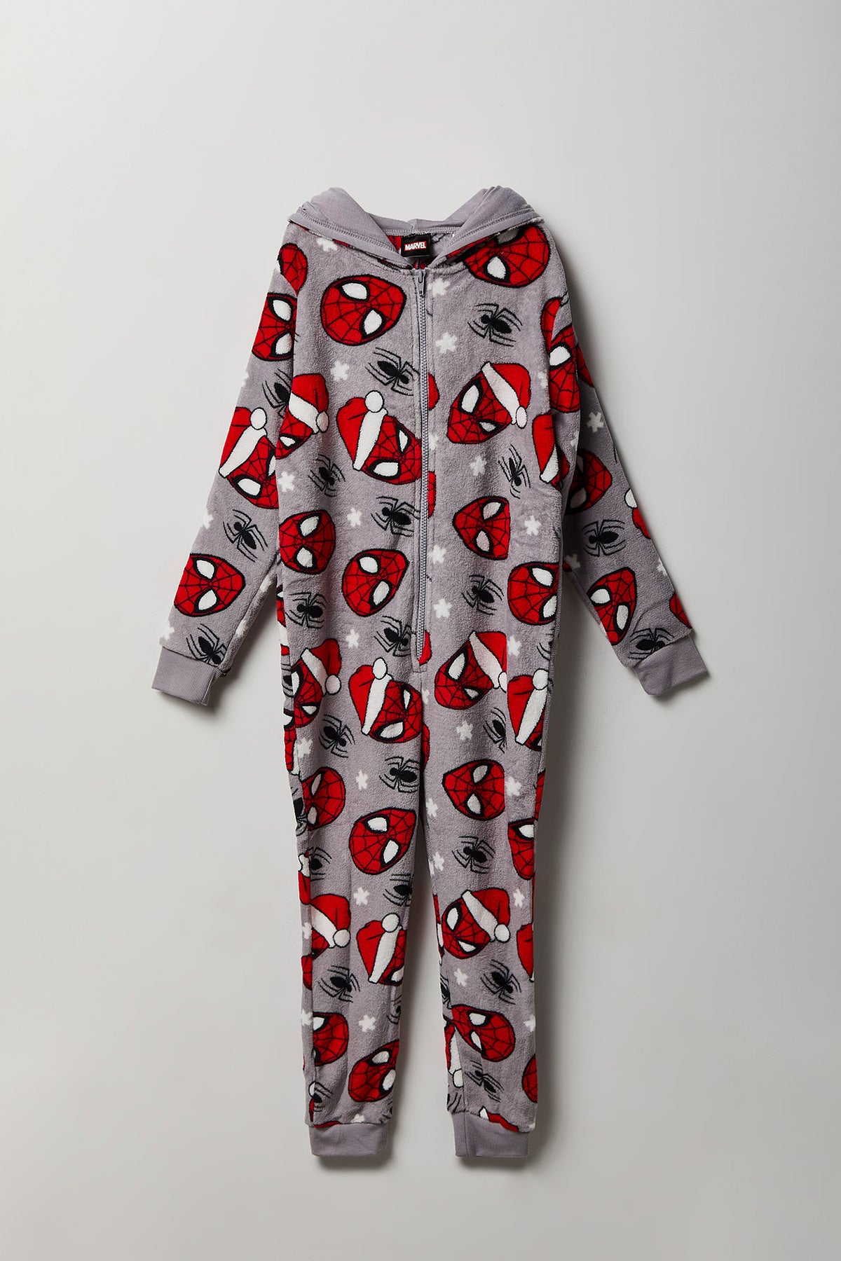 Kids Plush Minecraft Christmas Onesie - Grey Blue
