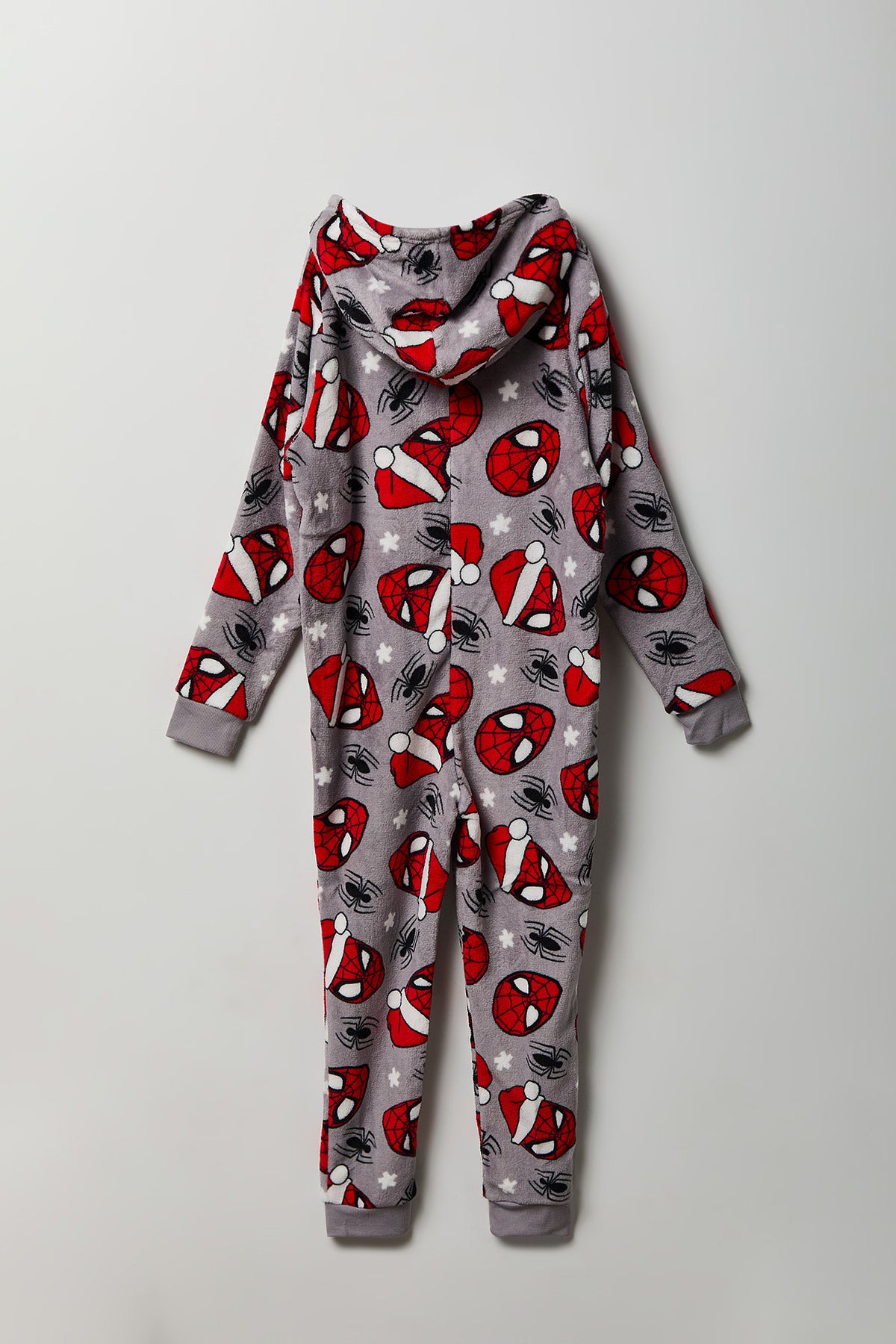Alt View 2. Kids Plush Minecraft Christmas Onesie - Grey Blue