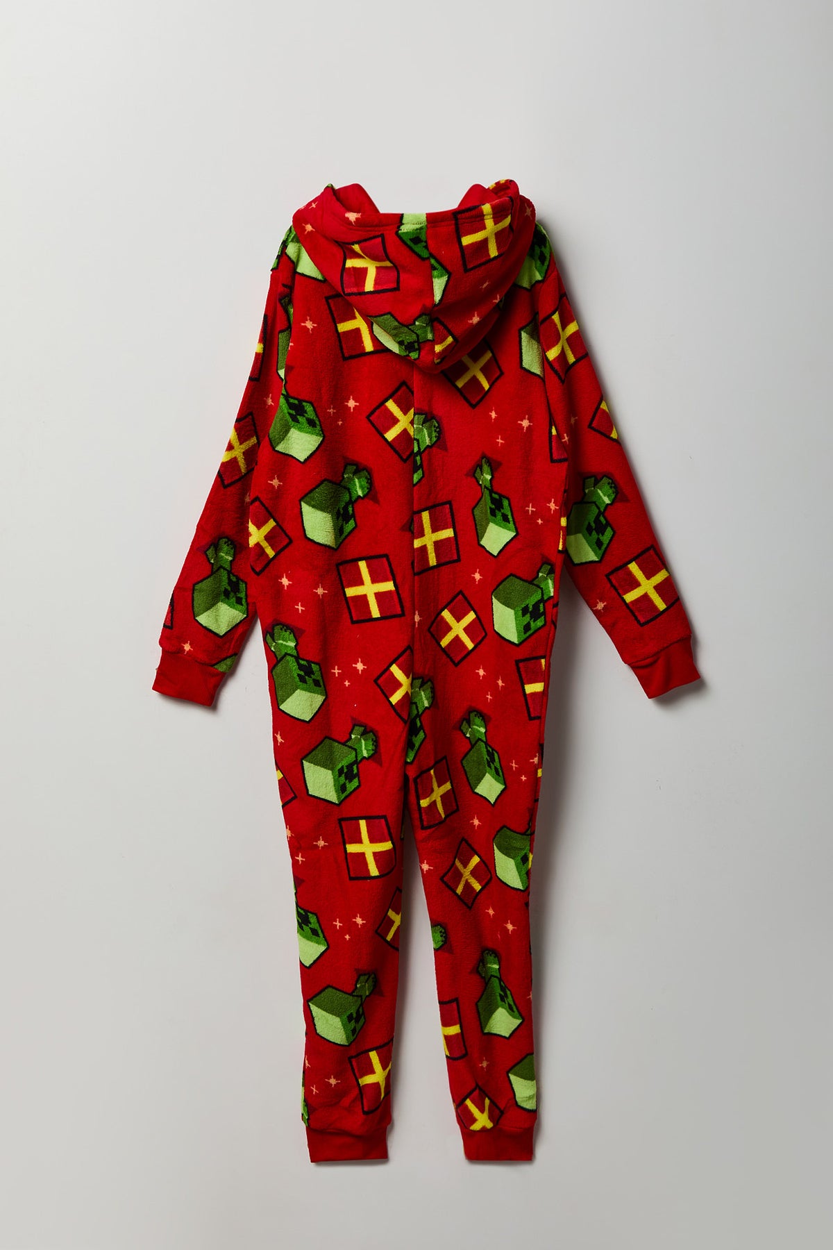 Alt View 2. Kids Plush Spider-Man Christmas Onesie - Red