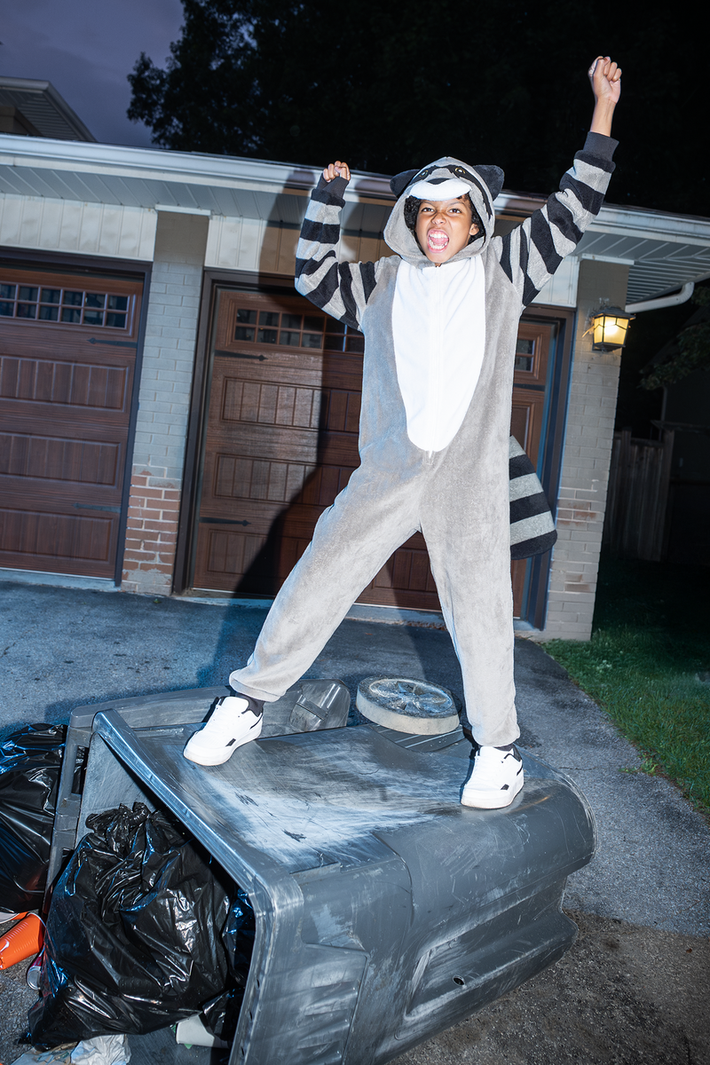 Kids 3D Raccoon Plush Onesie