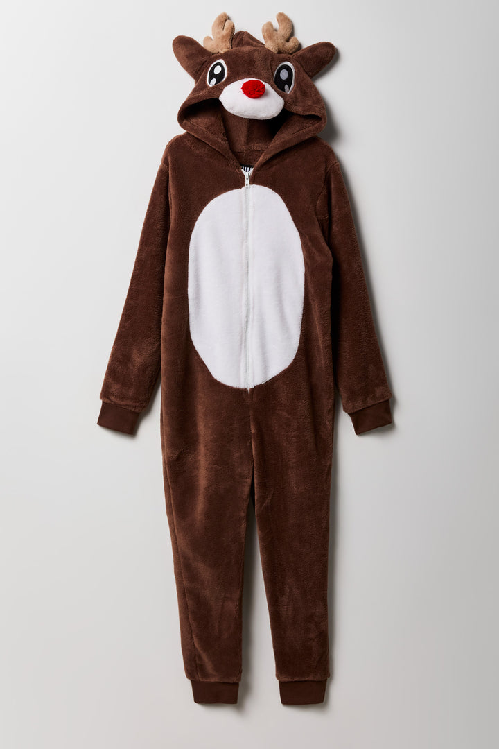 Combinaison en peluche Renne 3D pour enfant