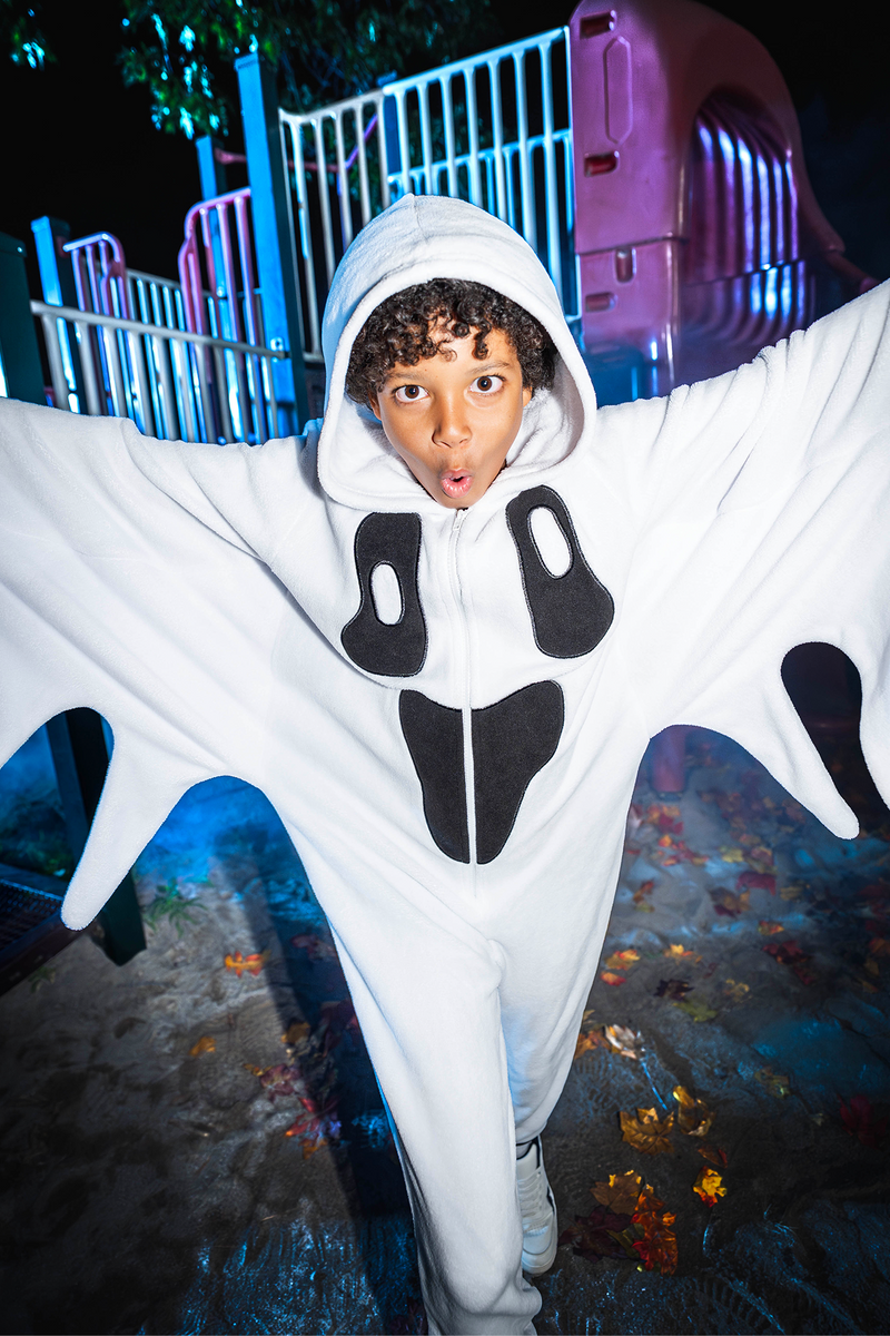 Kids Halloween Ghost Plush Onesie