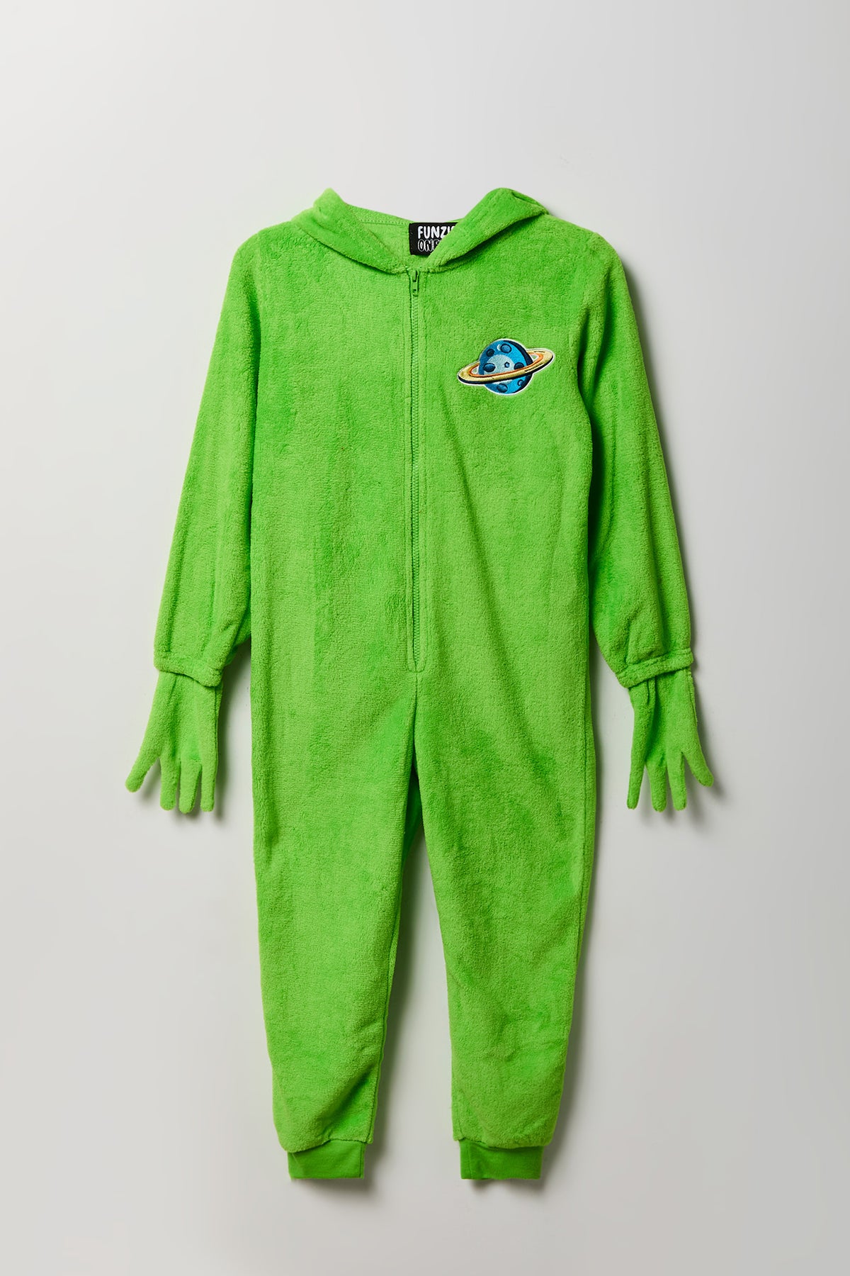 Vue alternative 2. Combinaison en peluche Alien 3D pour enfant