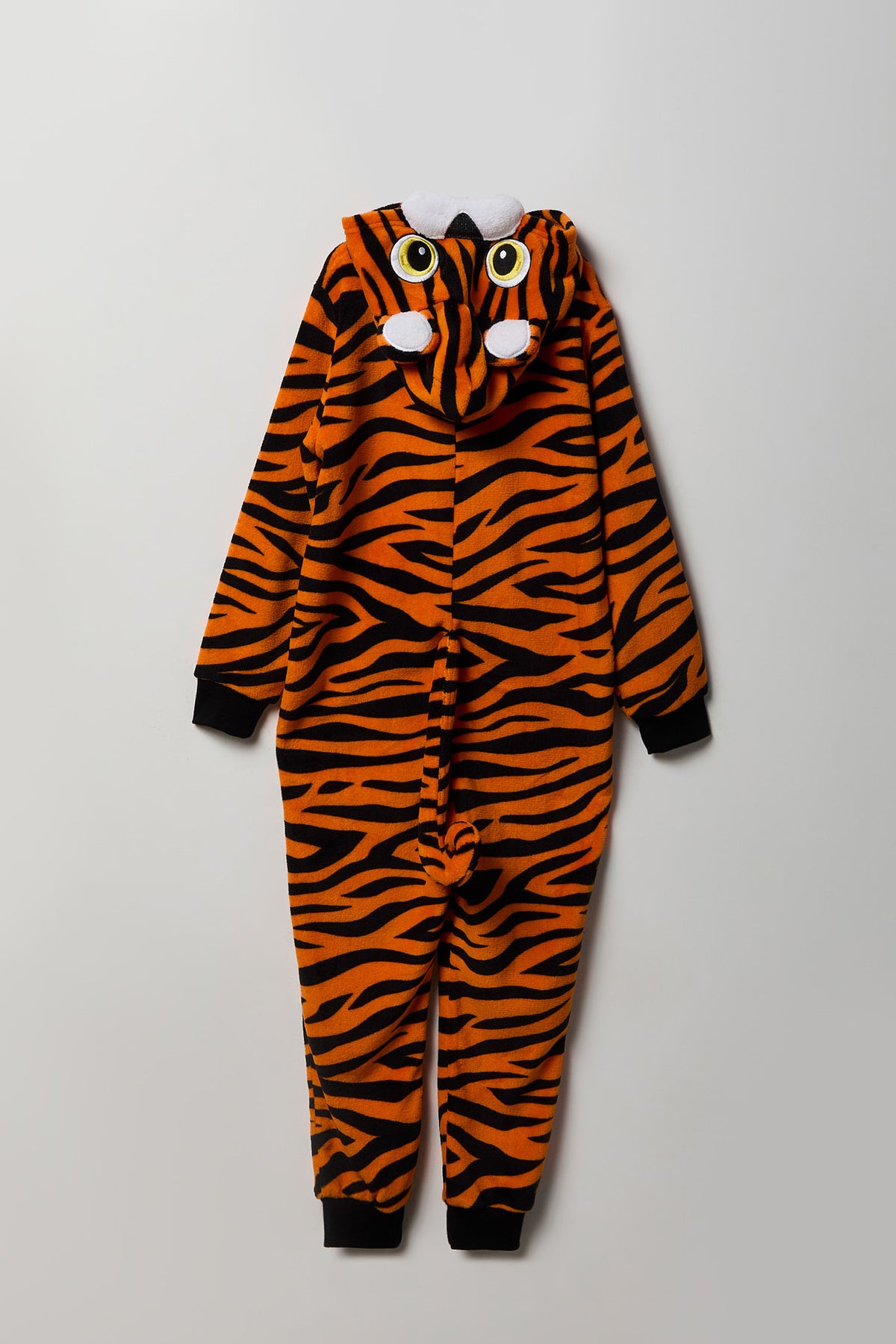 Alt View 3. Kids 3D Tiger Plush Onesie - Orange