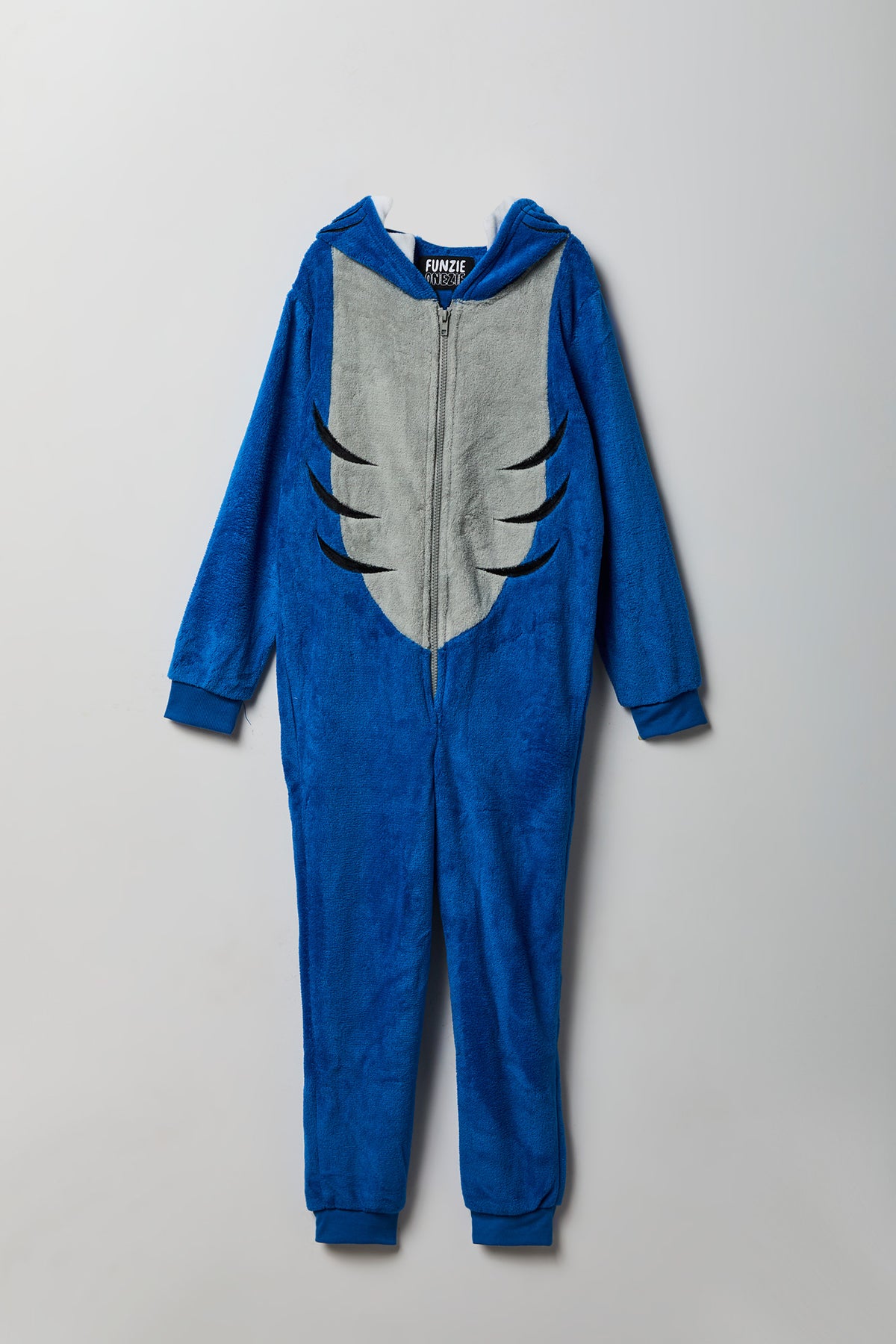 Alt View 2. Kids 3D Shark Onesie - Blue
