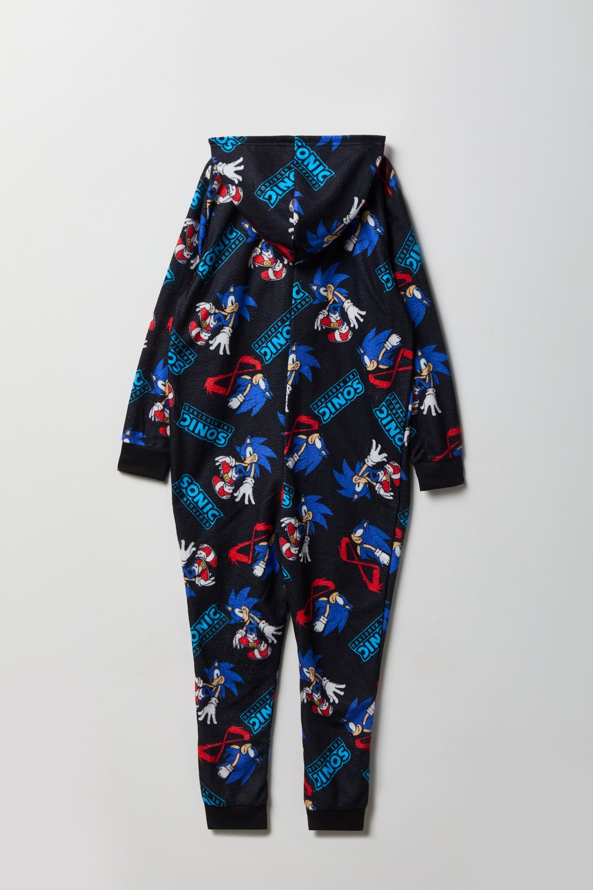 Vue alternative 2. Combibinaison en peluche à imprimé Sonic the Hedgehog pour enfant