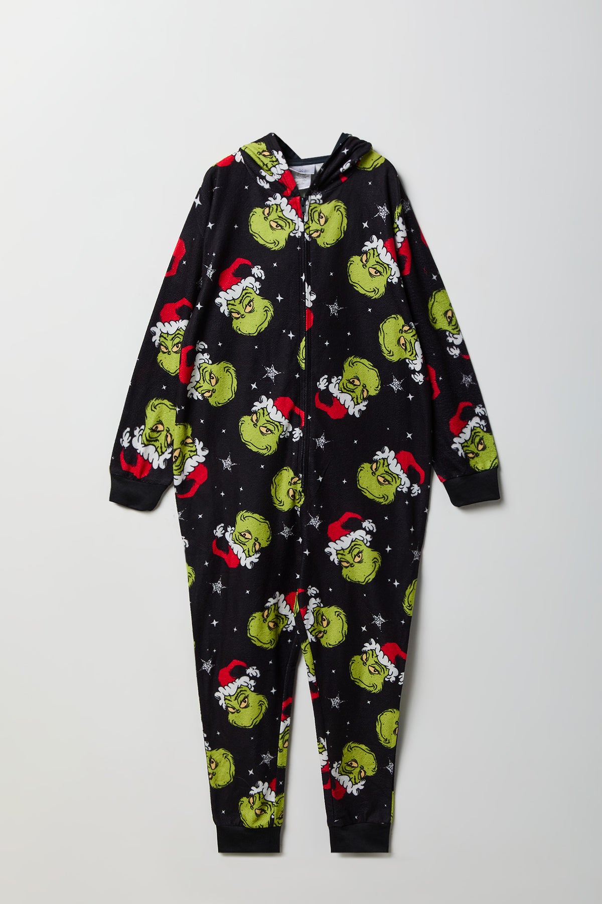 Kids The Grinch Plush Onesie - Black