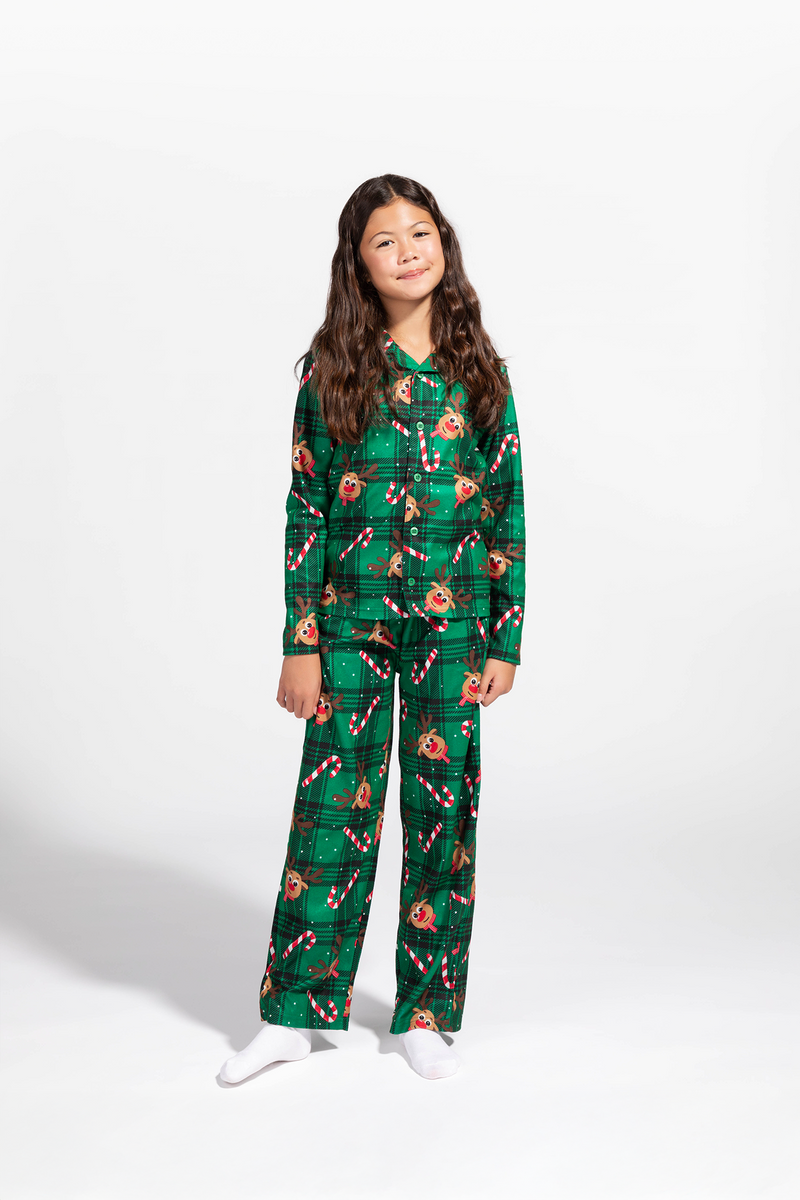 Ensemble Pyjamas de famille Rudolph et flanelle pour enfant