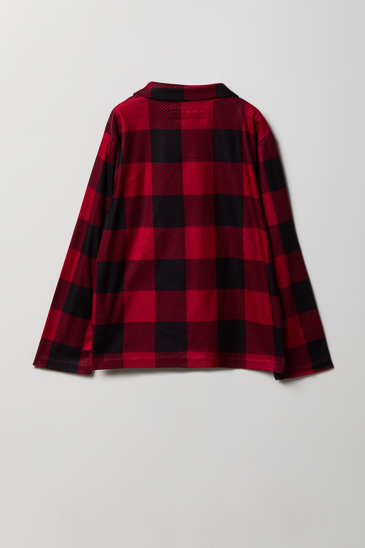 Alt View 4. Youth Red Plaid Flannel Fammy Jammies Set - Red