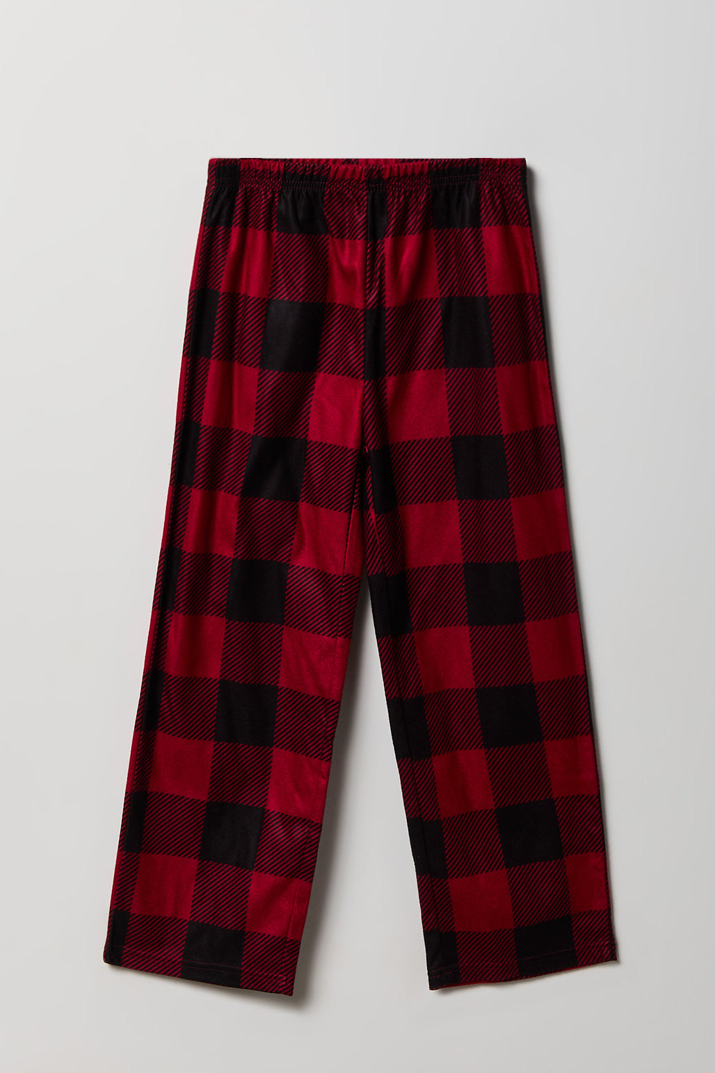Alt View 5. Youth Red Plaid Flannel Fammy Jammies Set - Red