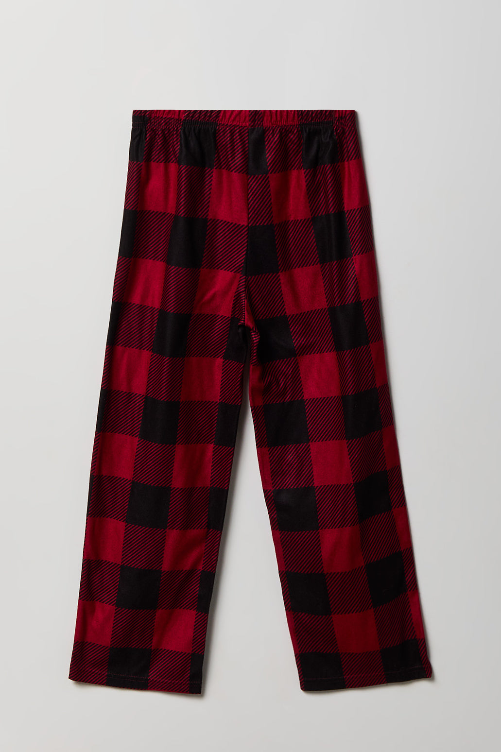 Alt View 6. Youth Red Plaid Flannel Fammy Jammies Set - Red