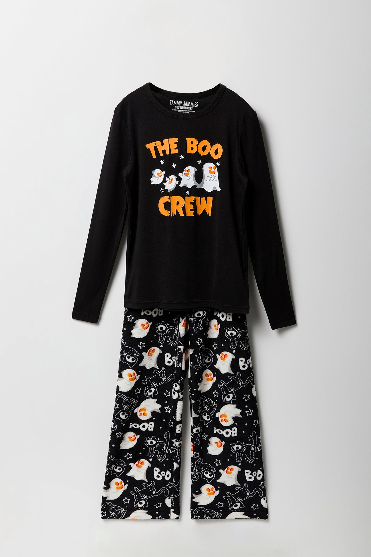 Ensemble-pyjama deux pièces pour la famille à imprimé Boo Crew jeunes