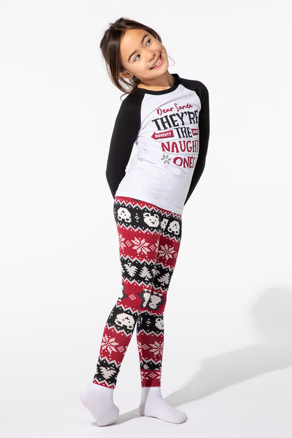 Youth Fammy Jammies Naughty or Nice 2 Piece Pajama Set